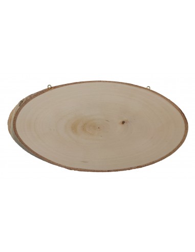 Dřevěná visačka s očky bříza - šikmý řez